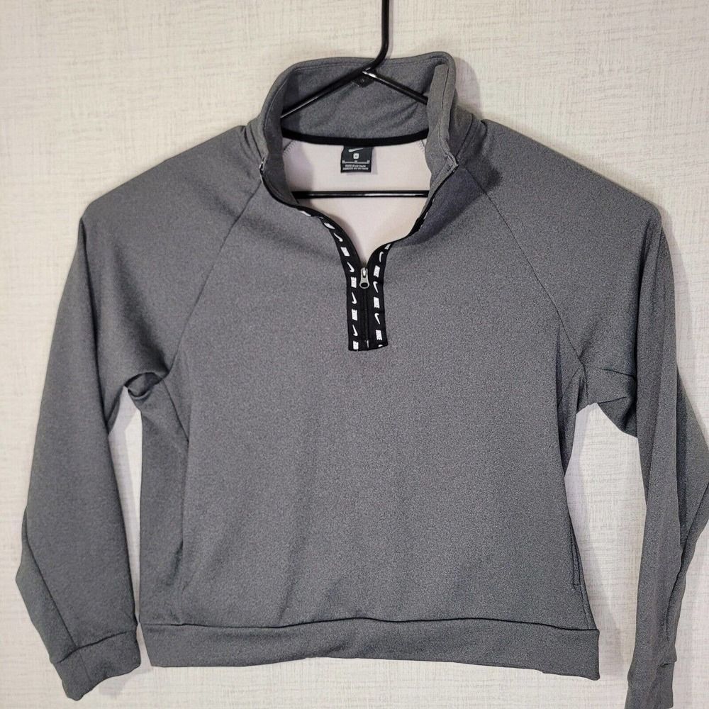 Nike Women's Training Therma 1/2 Zip Loose Fit Sweatshirt Size Medium Gray